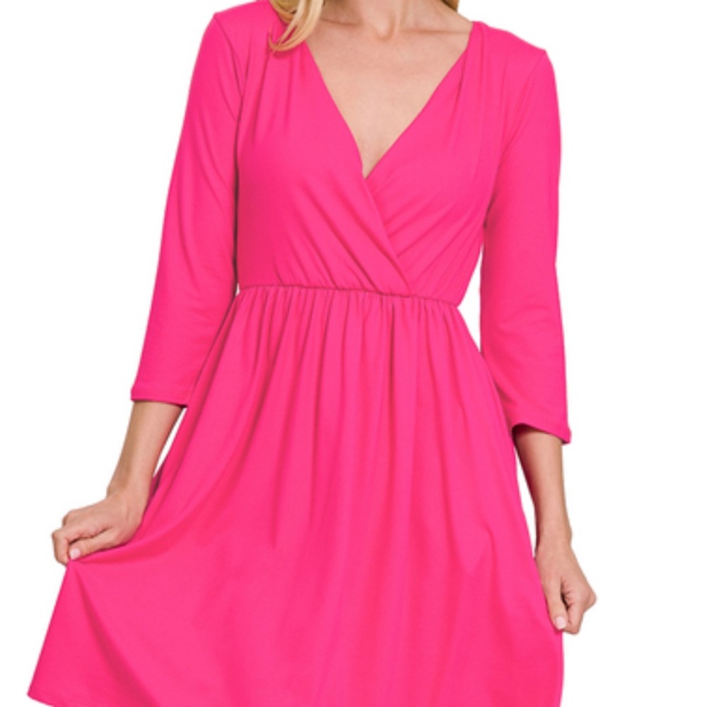 Pink dress with pockets